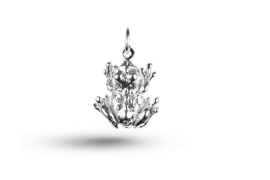 White gold Tree Frog charm.