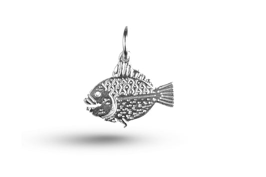 White gold Fish charm.