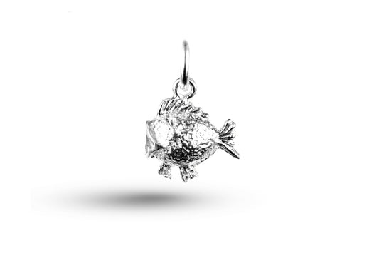 White gold Fish charm.