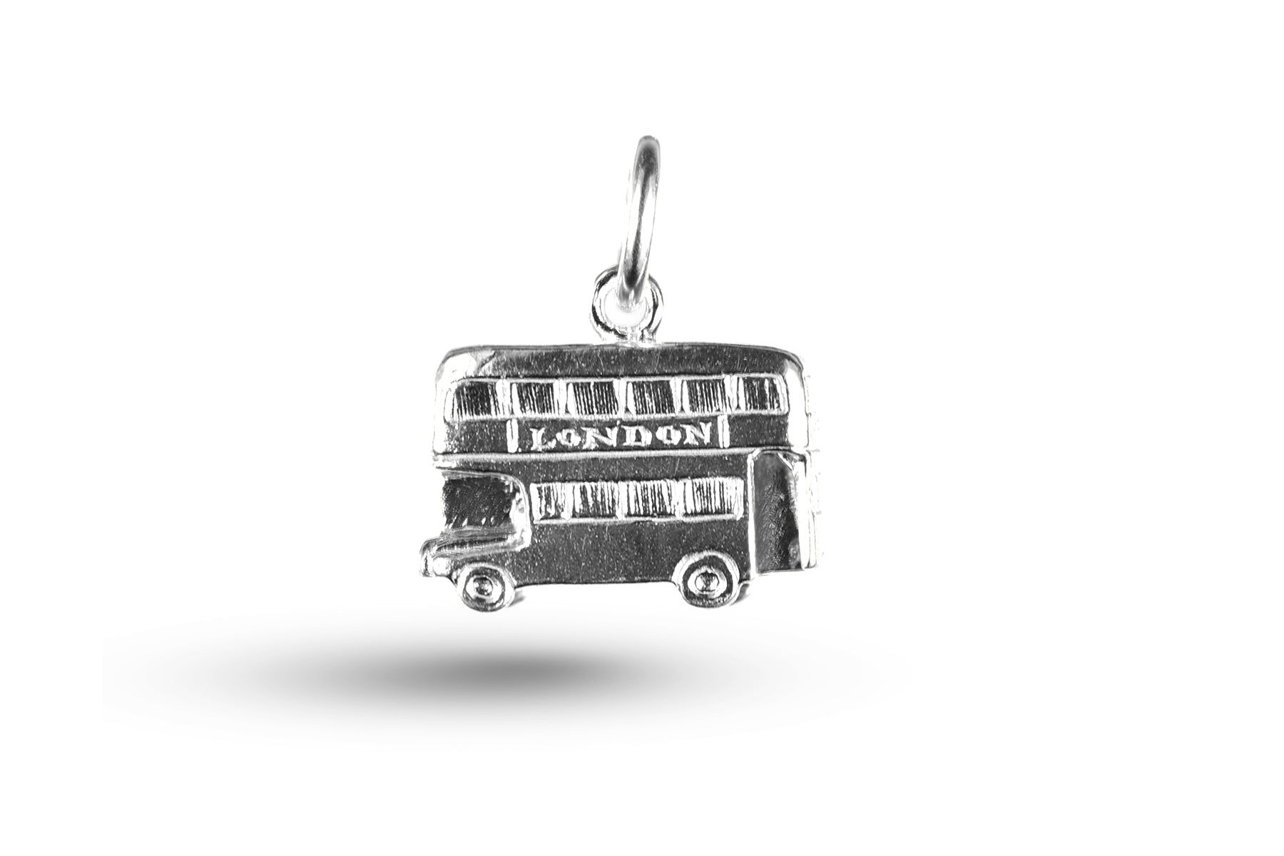 White gold London Bus charm.