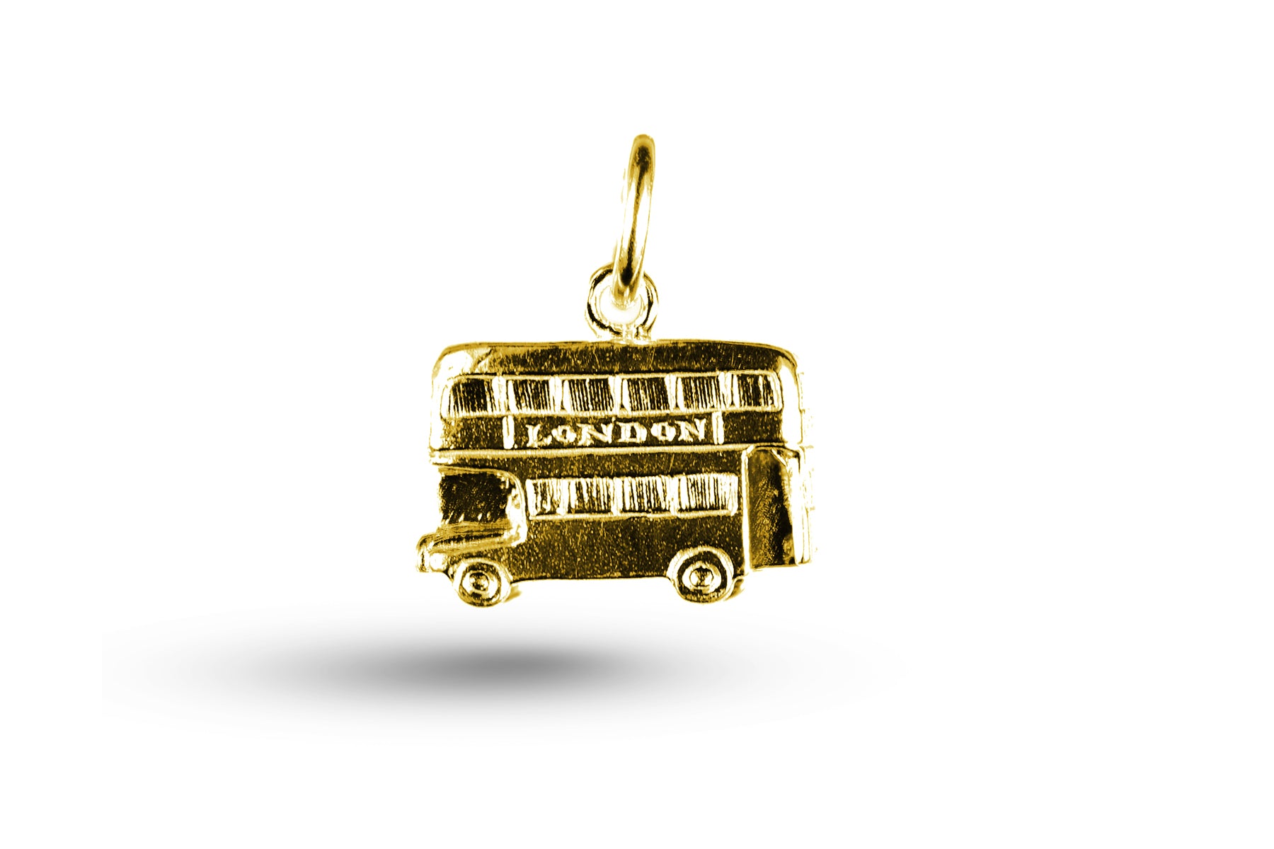Yellow gold London Bus charm.