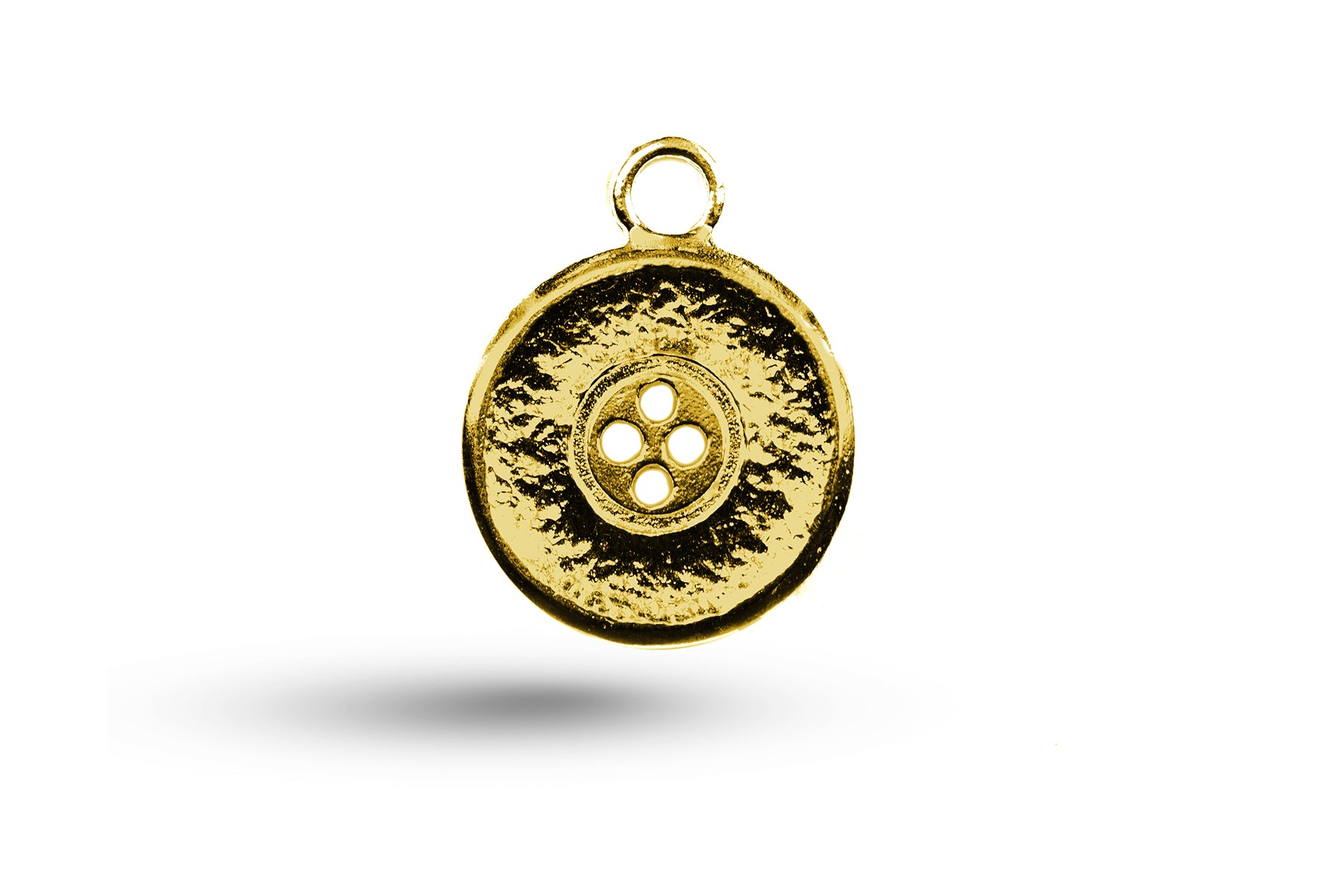 Yellow gold Coat Button charm.