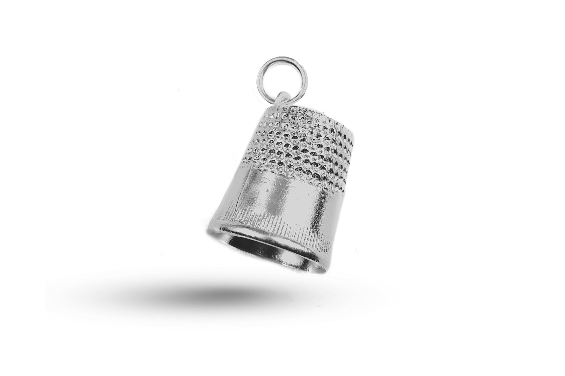 White gold Thimble charm.