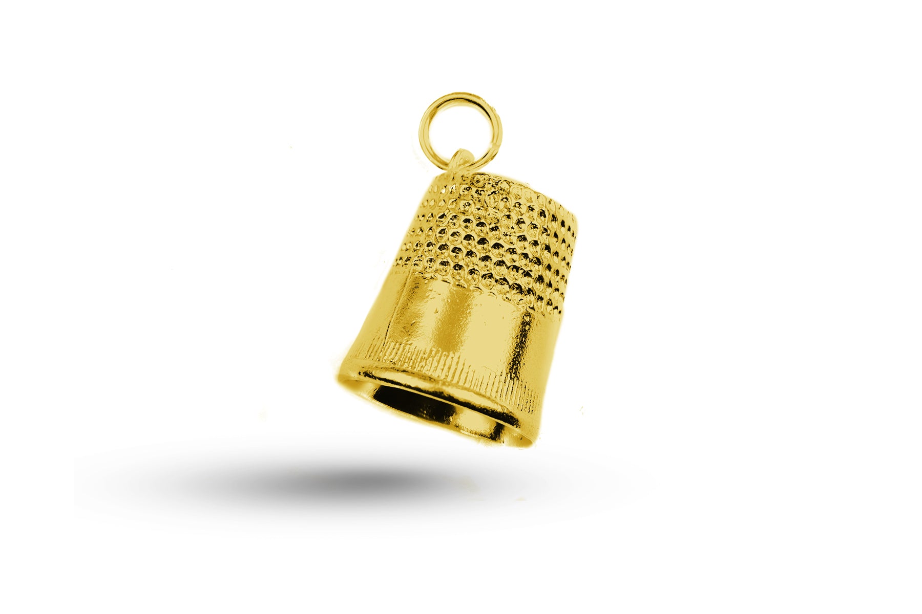 Yellow gold Thimble charm.