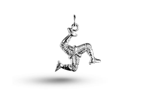 White gold Isle of Man Three Legs charm.