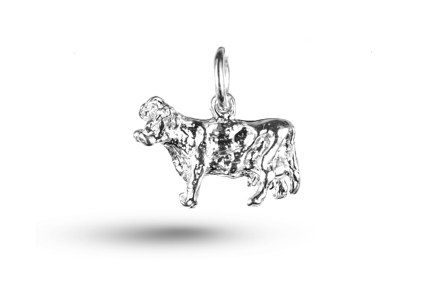 White gold Jersey Cow charm.