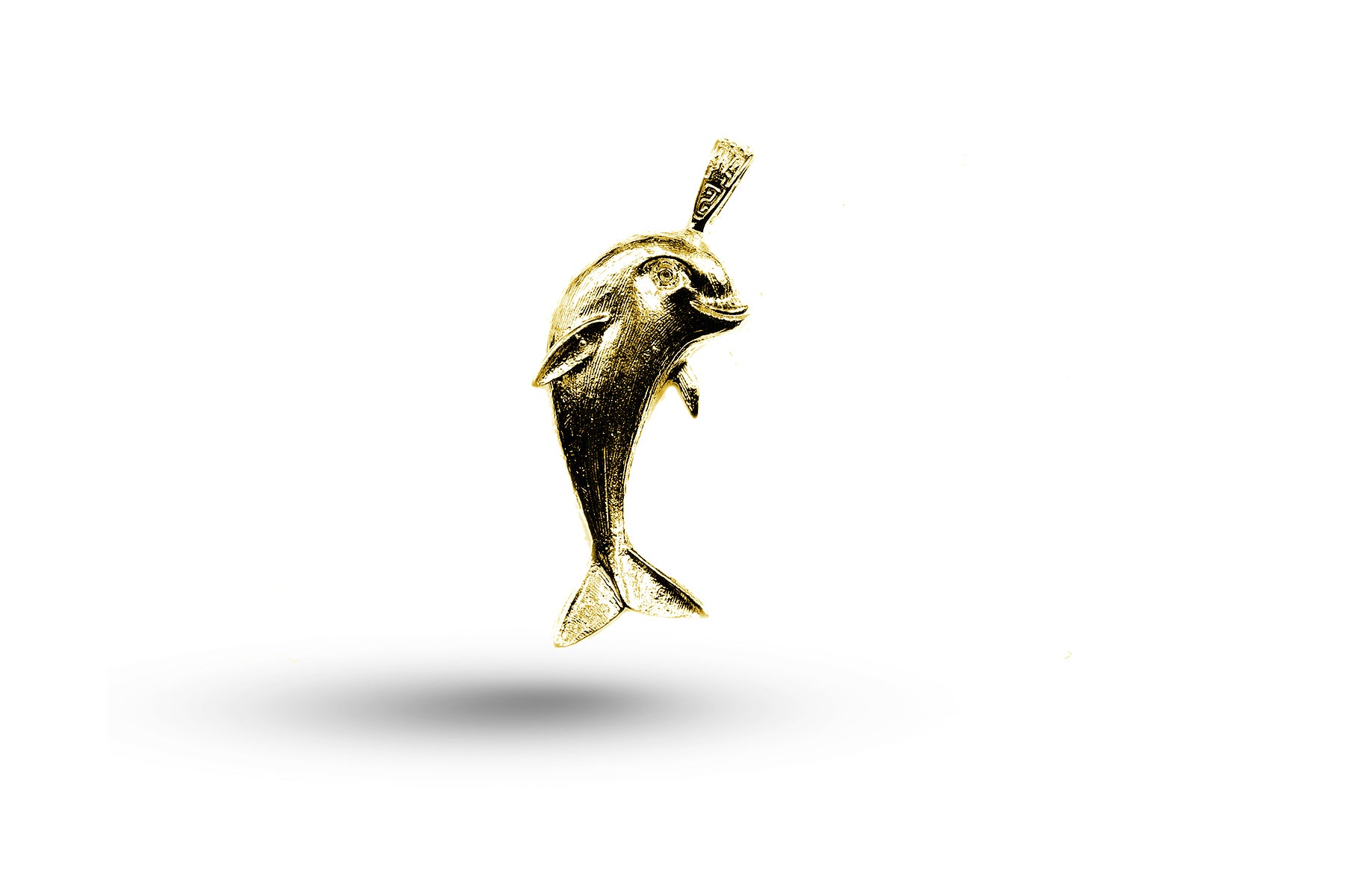 Yellow gold Large Dolphin charm.