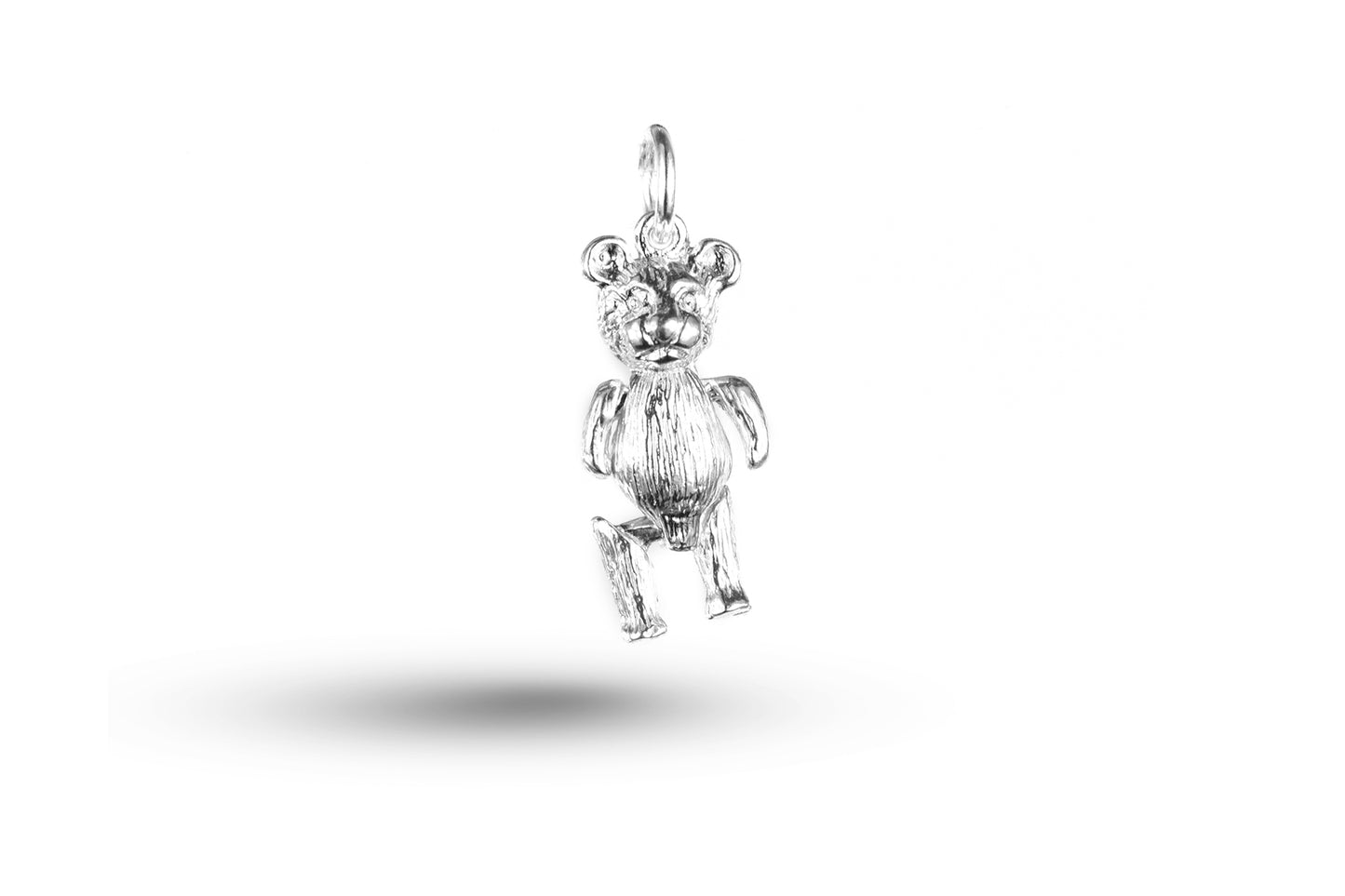 White gold Movable Teddy Bear charm.