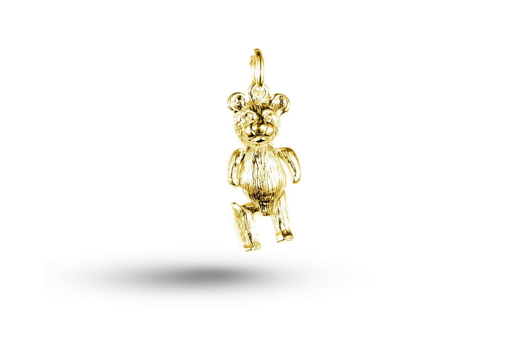 Yellow gold Movable Teddy Bear charm.
