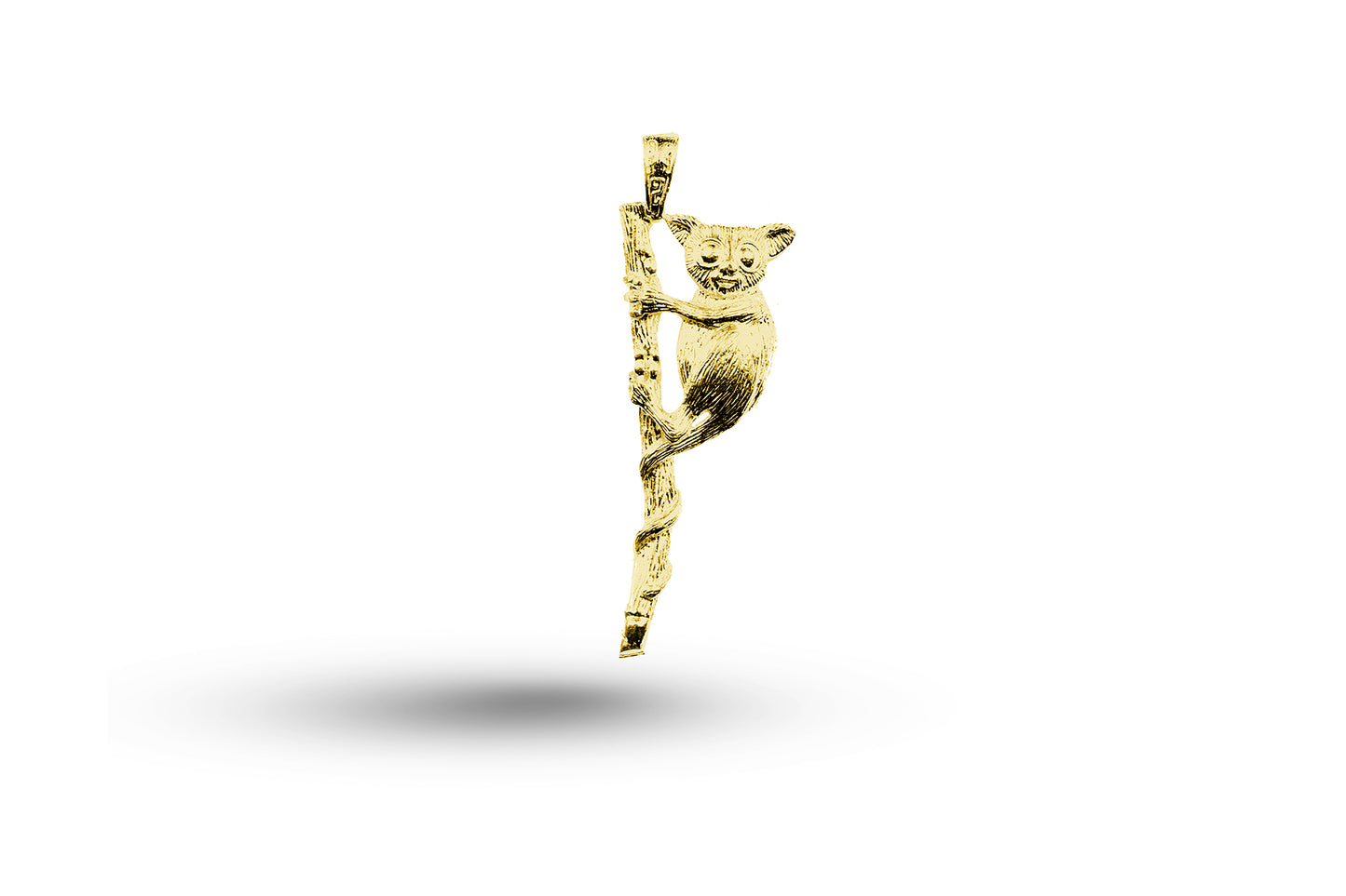 Luxury yellow gold Bush Baby charm.