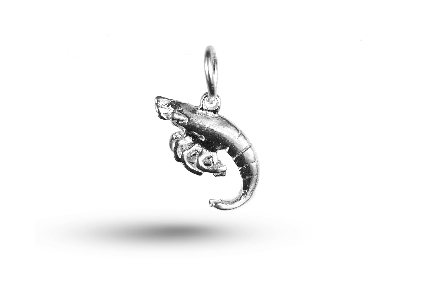 White gold Shrimp charm.