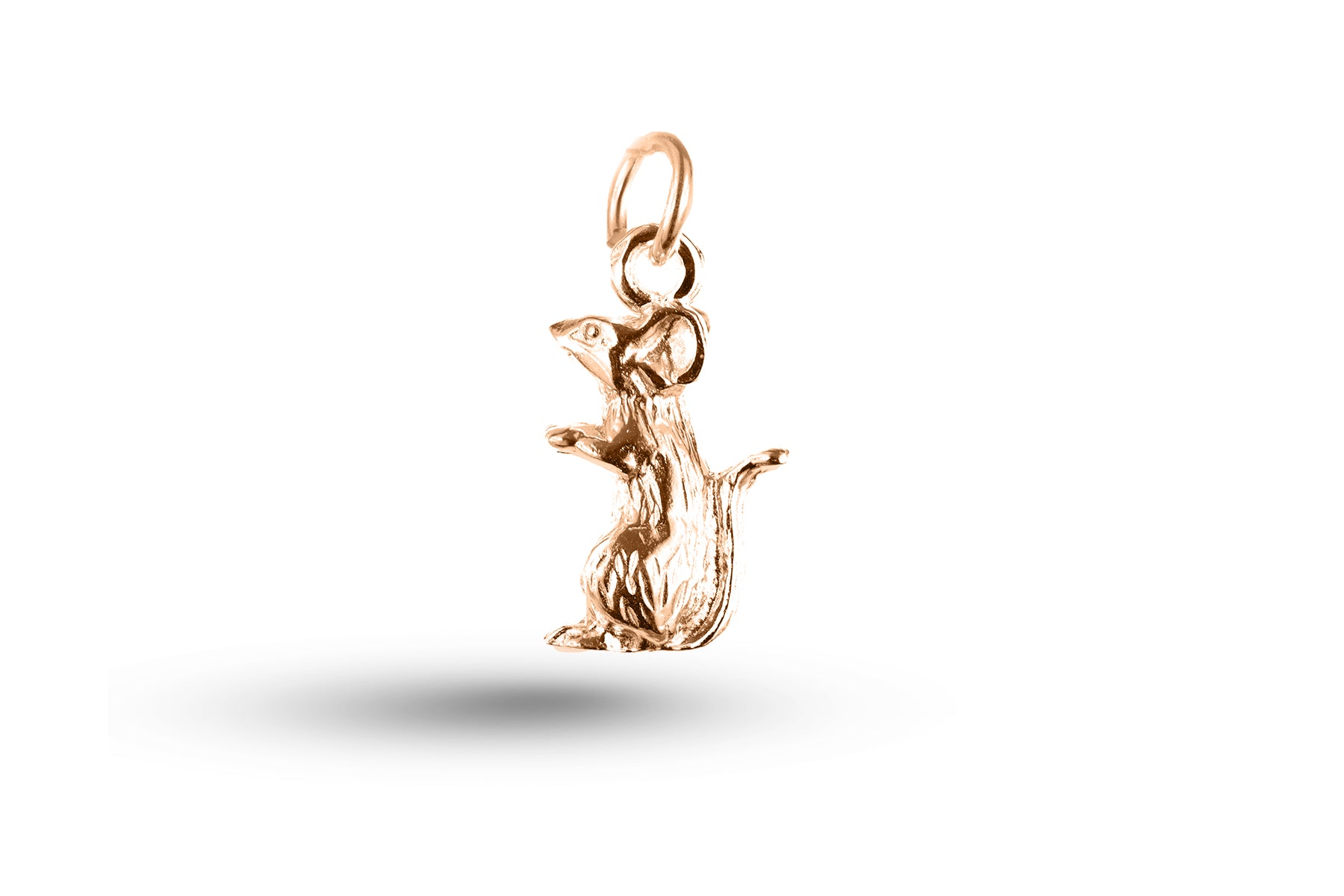 Rose gold Mouse charm.