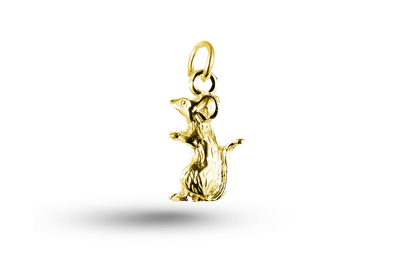 Yellow gold Mouse charm.