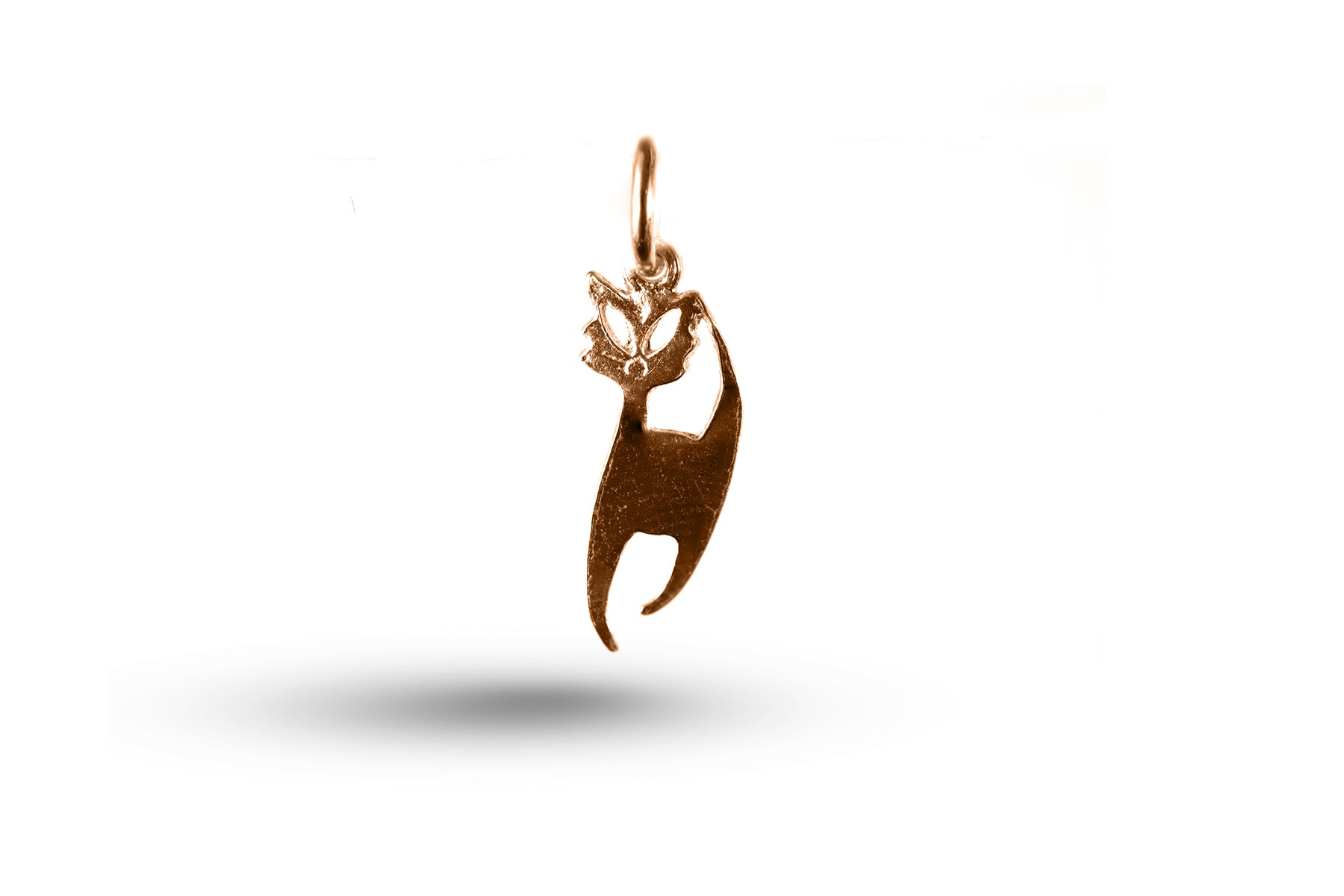 Rose gold Spooky Cat charm.