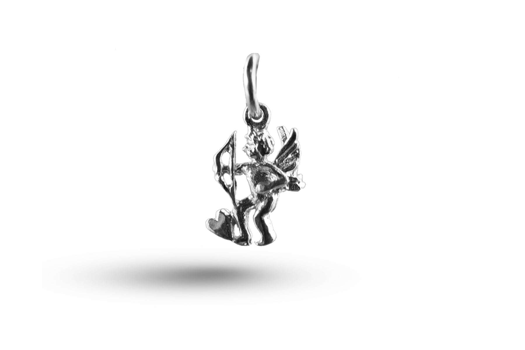 White gold Cupid with Heart charm.