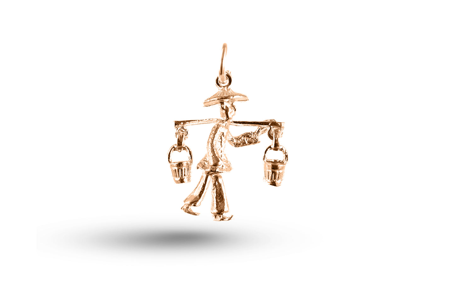 Rose gold Chinaman with Buckets charm.