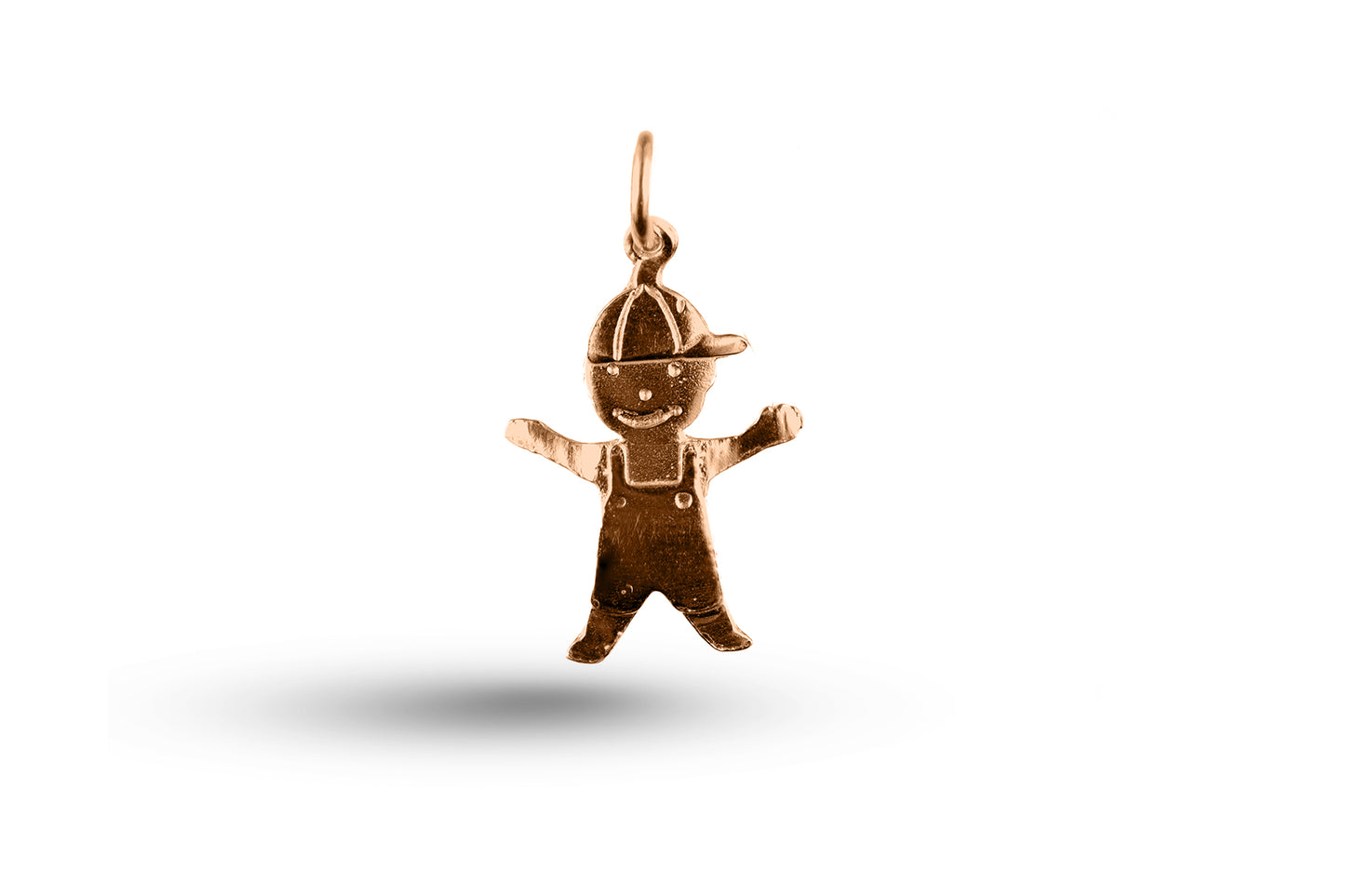 Rose gold Little Boy charm.