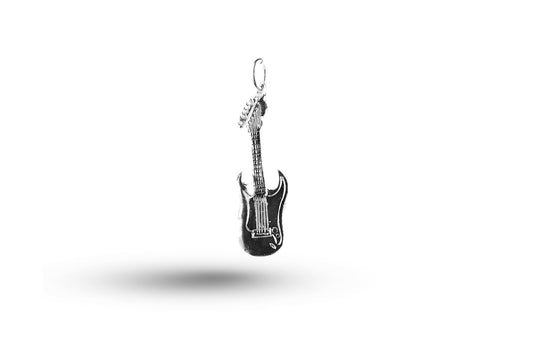 White gold Electric Guitar charm.
