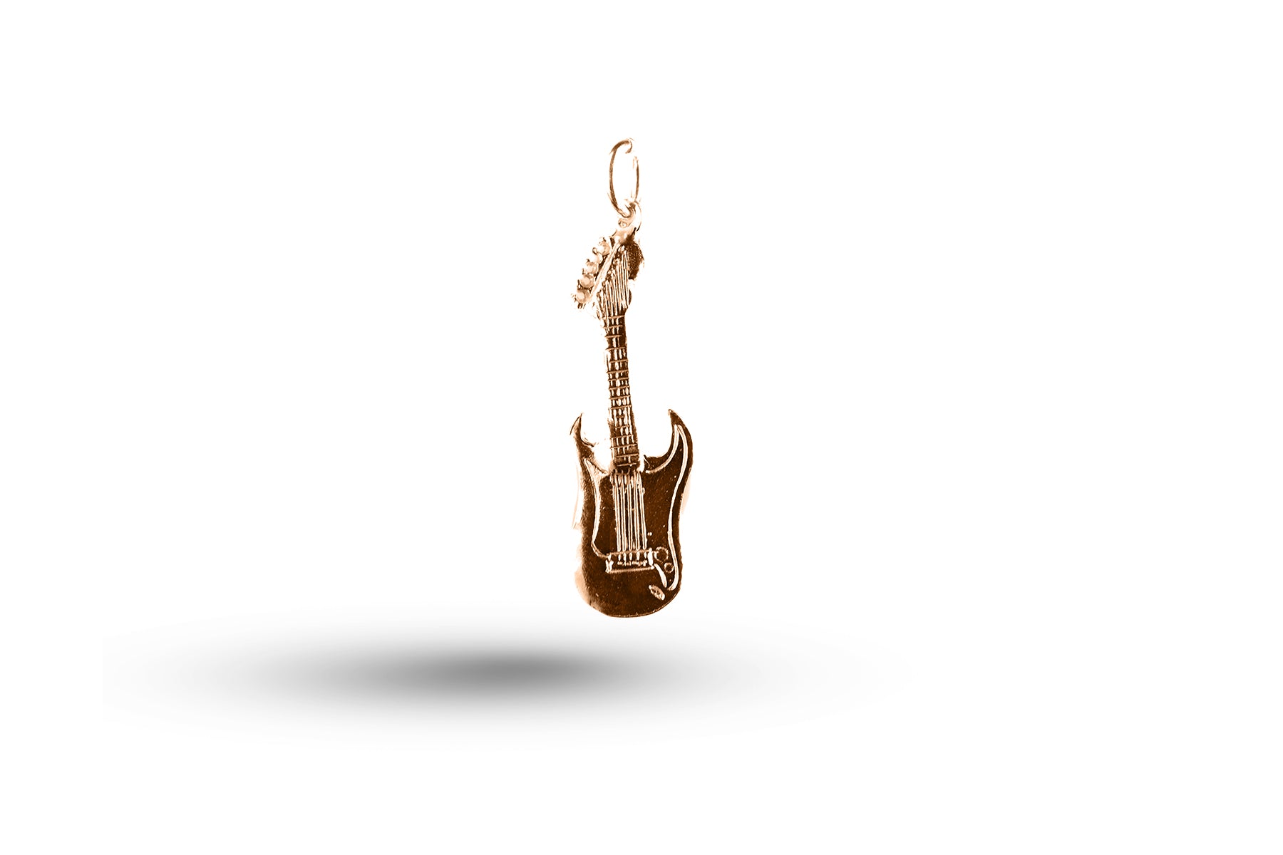Rose gold Electric Guitar charm.