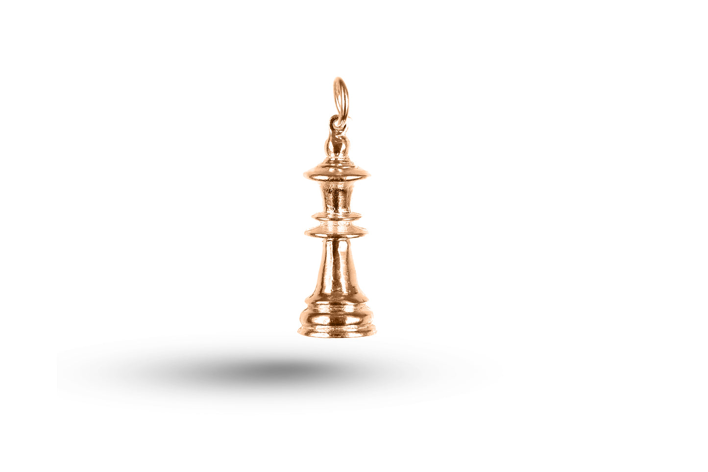 Luxury rose gold Chess Queen charm.