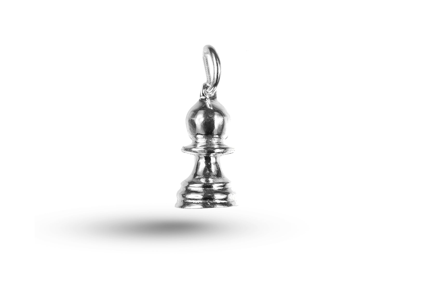 Luxury white gold Chess Pawn charm.