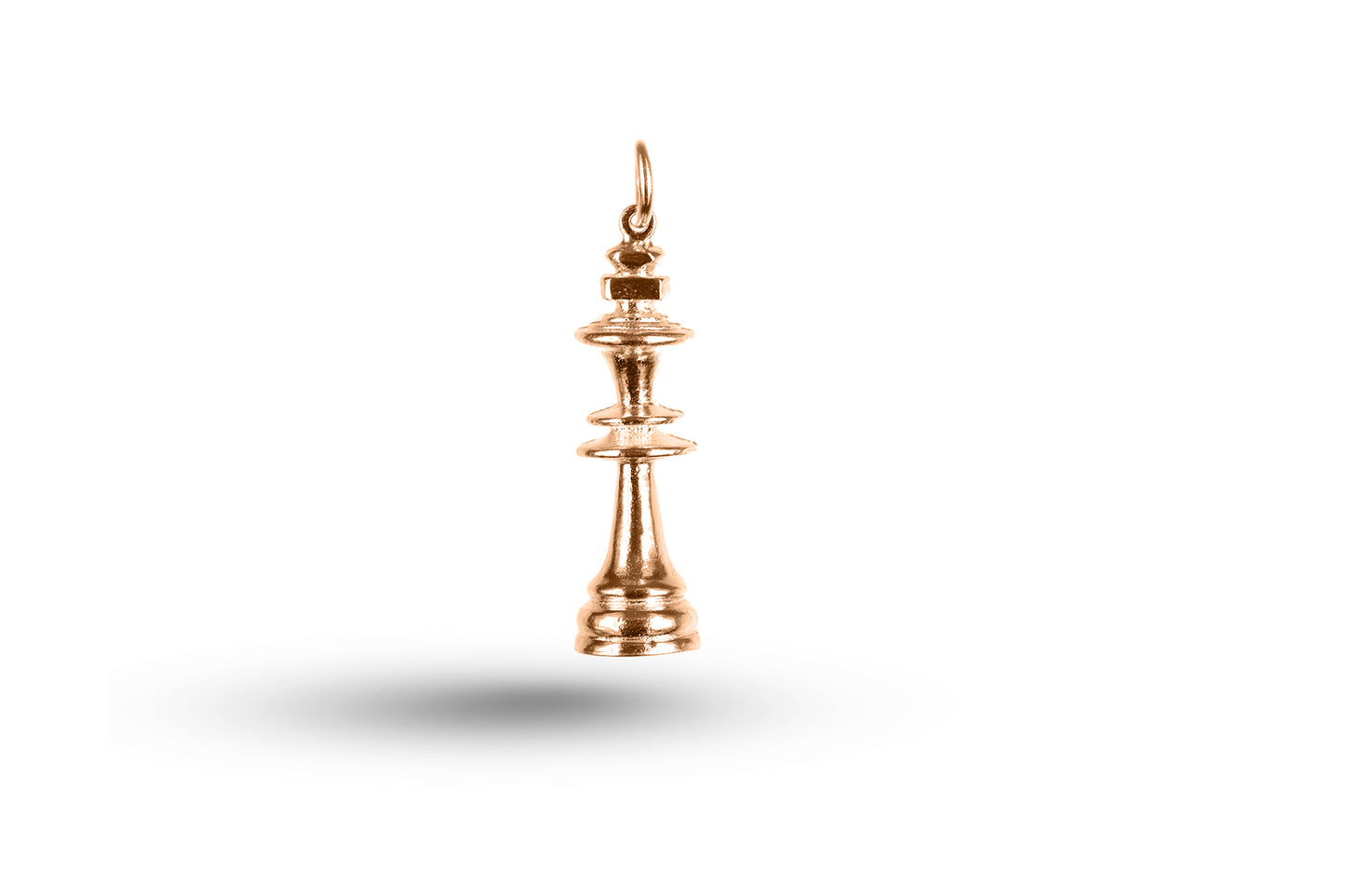 Luxury rose gold Chess King charm.