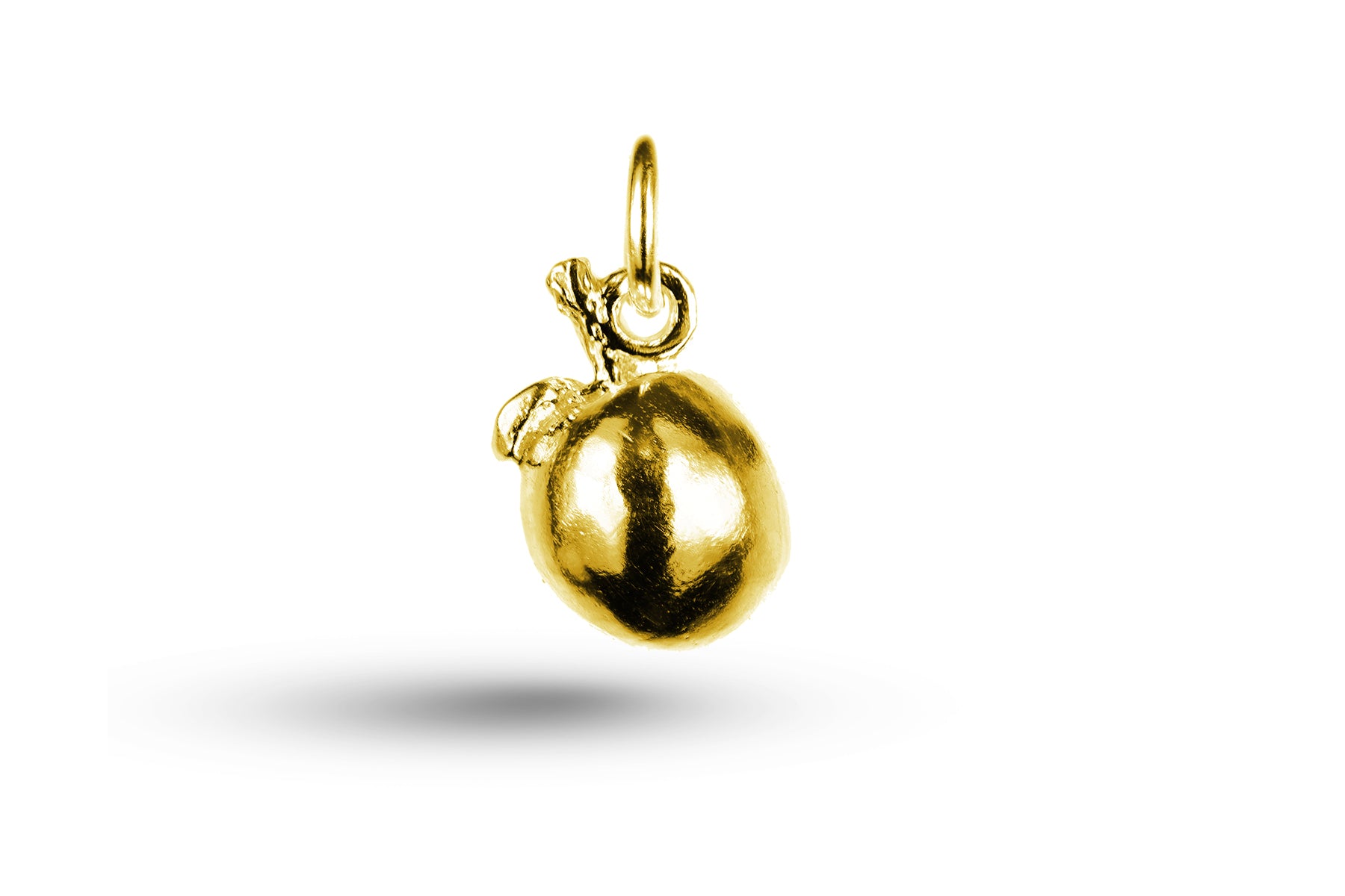 Luxury yellow gold Apple charm.