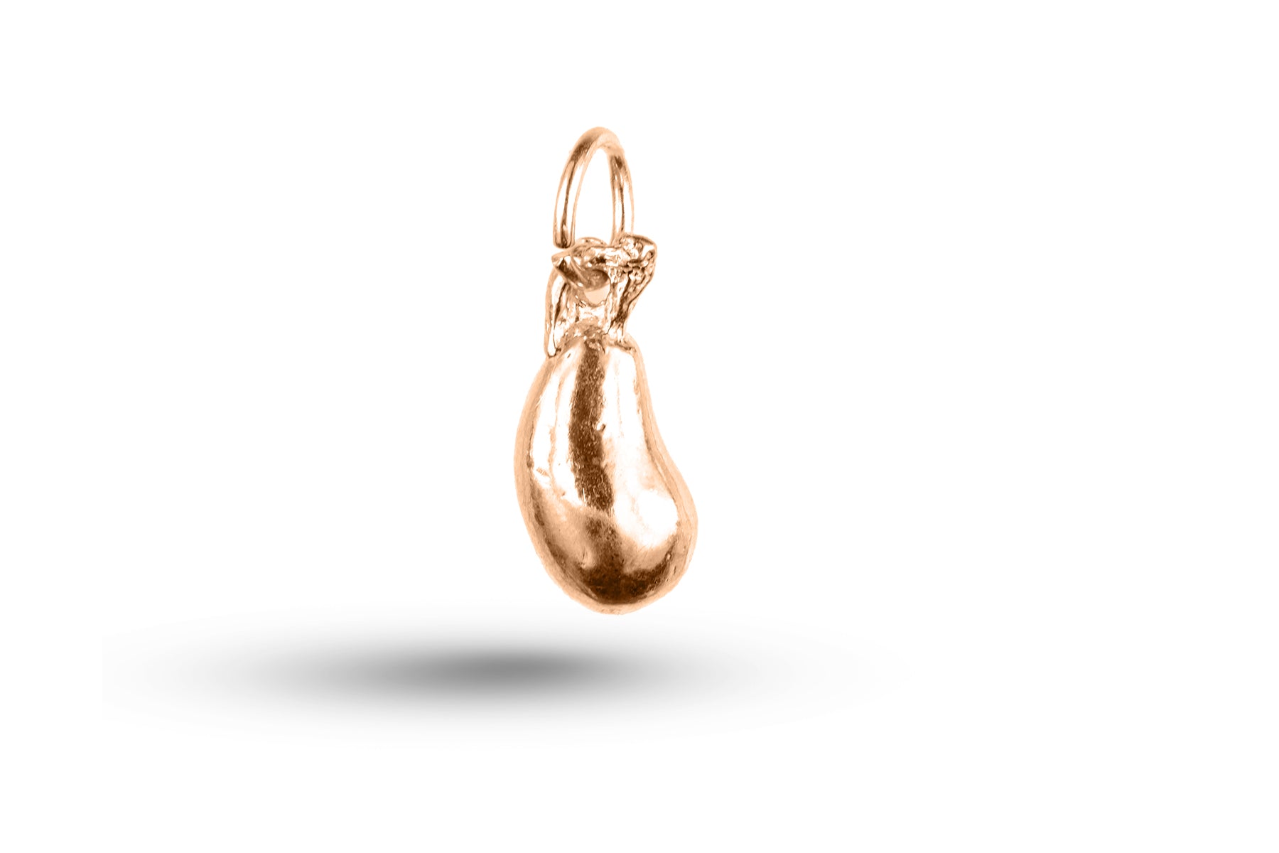 Rose gold Pear charm.