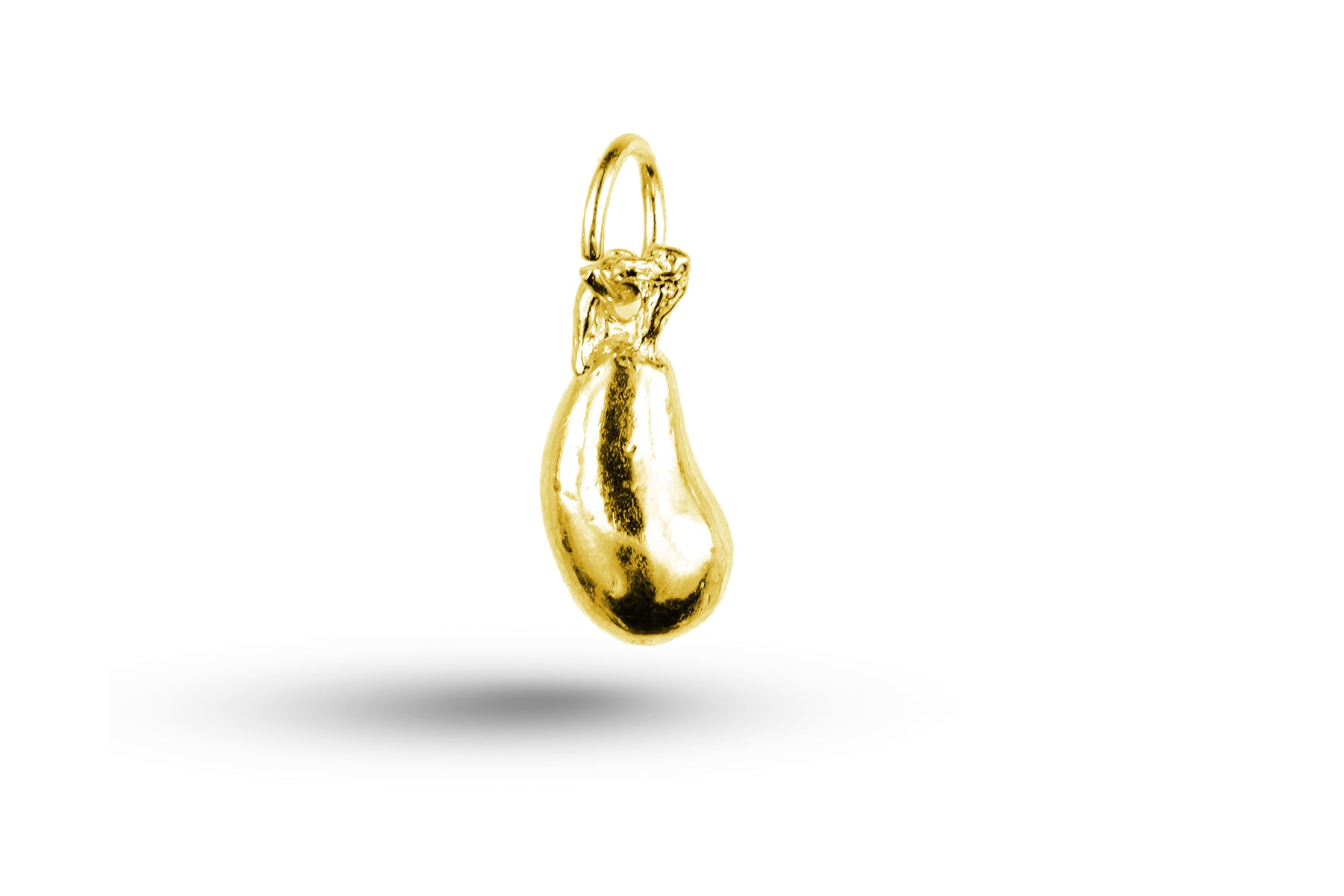 Yellow gold Pear charm.