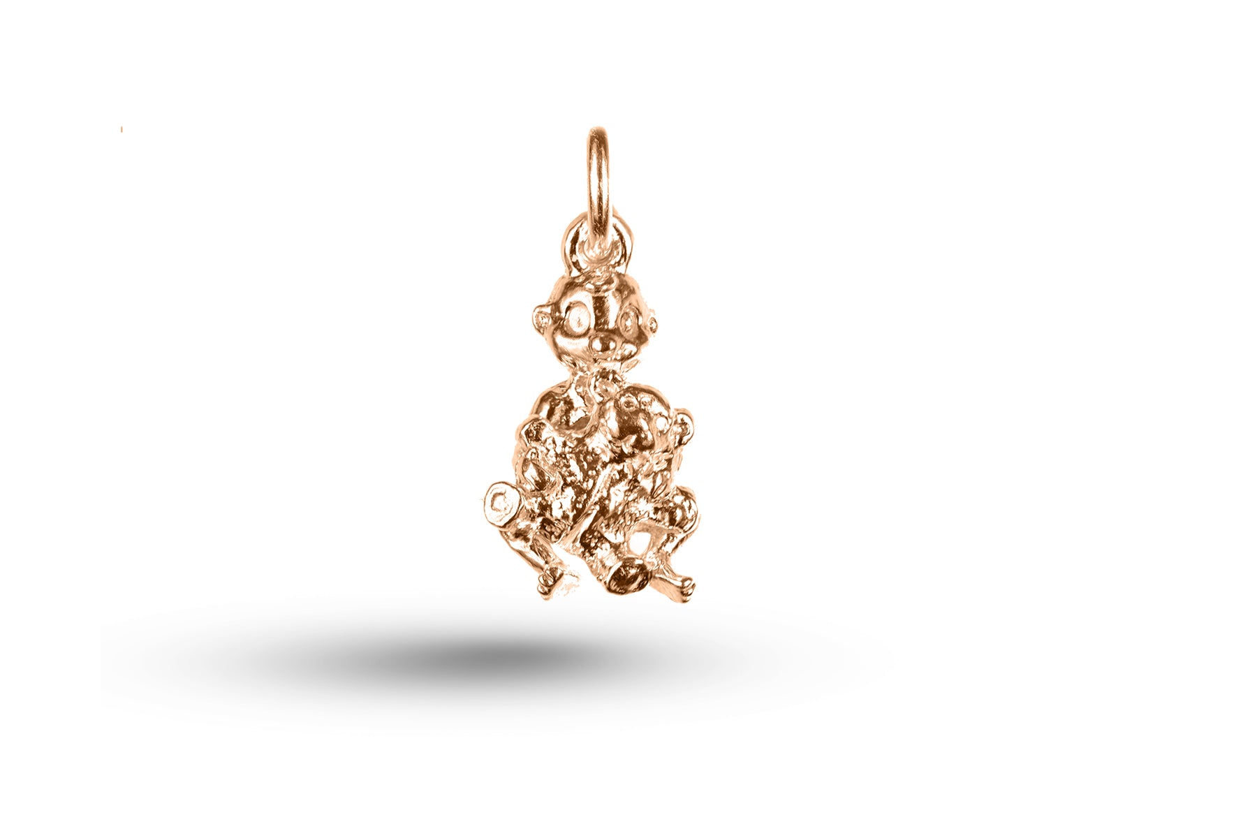 Luxury rose gold baby and teddy bear charm.
