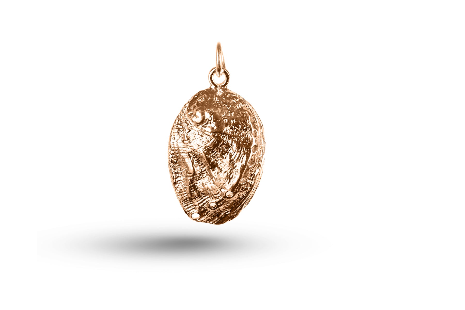 Rose gold Ormer Shell charm.