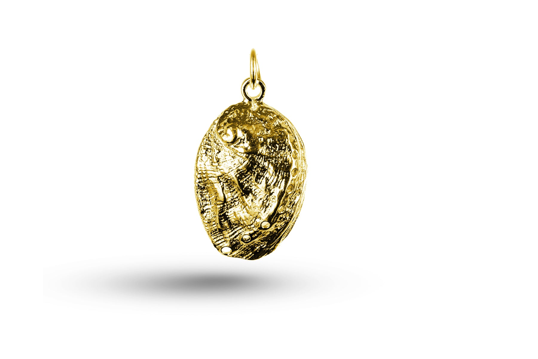 Yellow gold Ormer Shell charm.