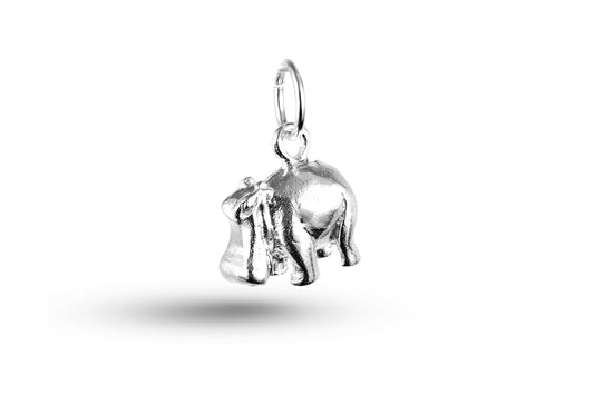 White gold Hippo charm.