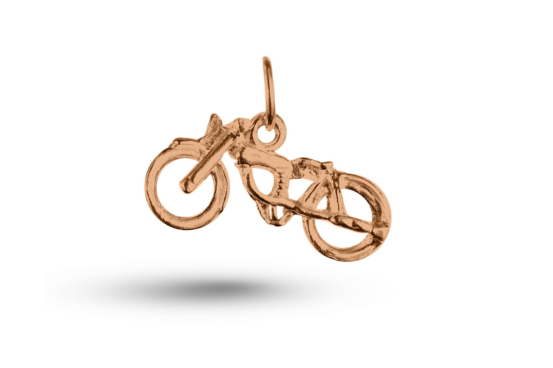 Rose gold Moped Bike charm.