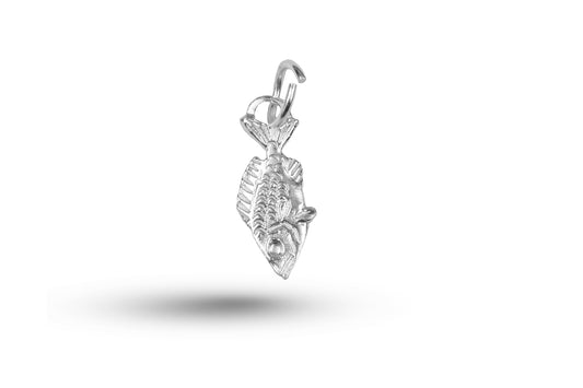 White gold Fish charm.