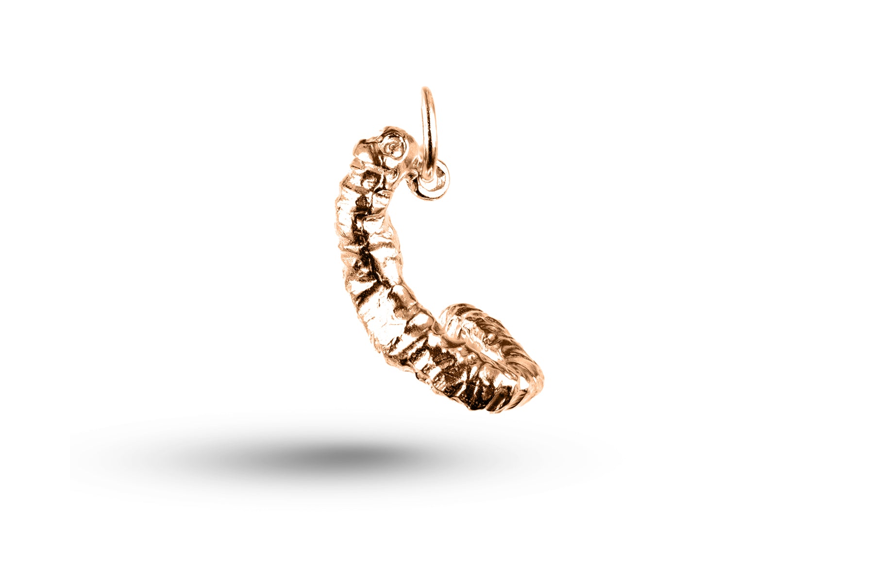 Rose gold Worm charm.
