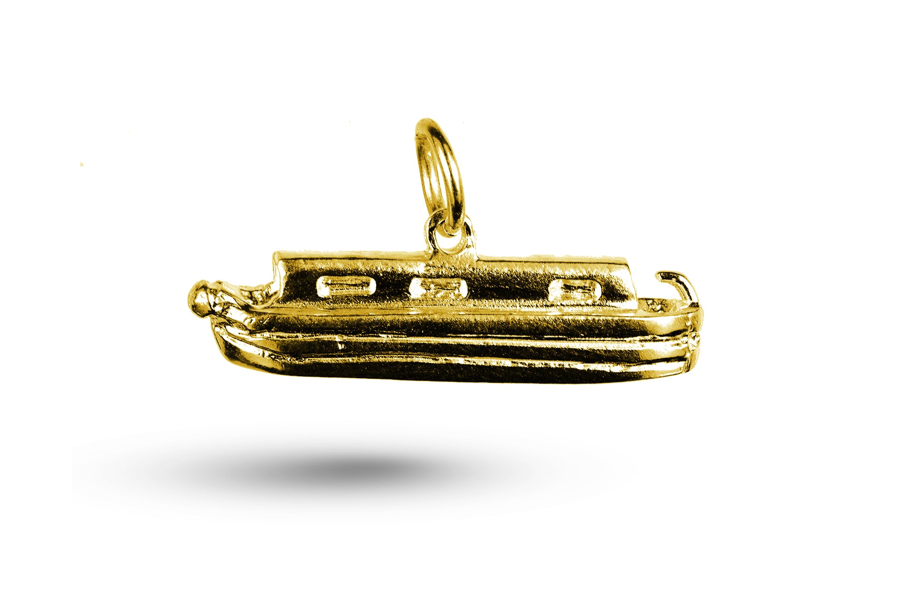 Yellow gold Long Boat charm.