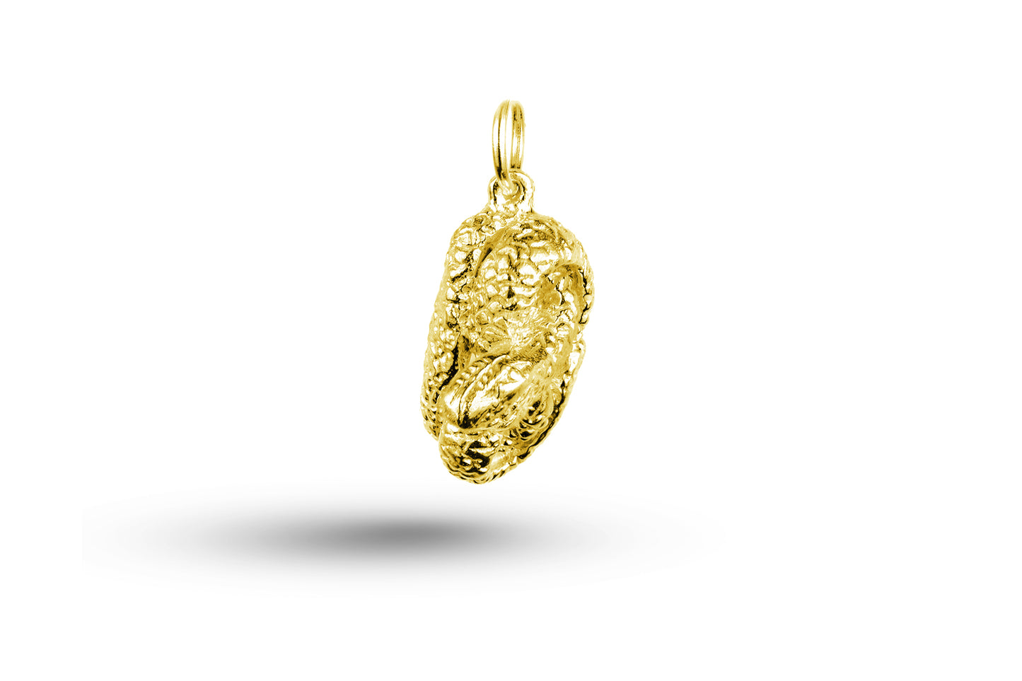 Yellow gold Coiled Snake charm.