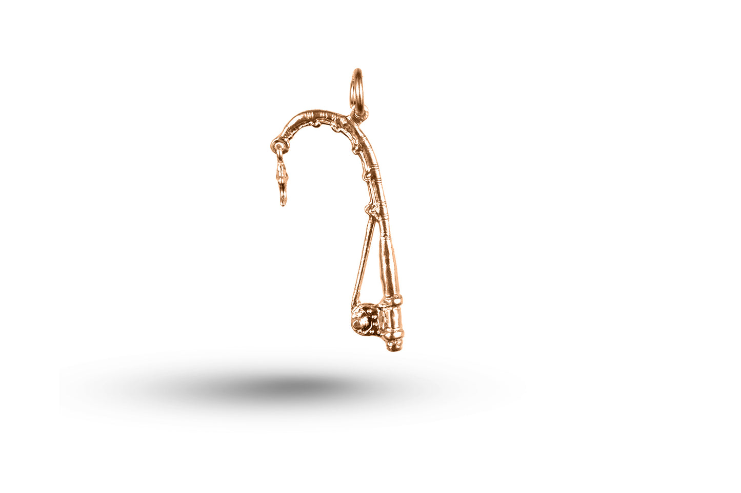 Rose gold Fly Fishing Rod charm.