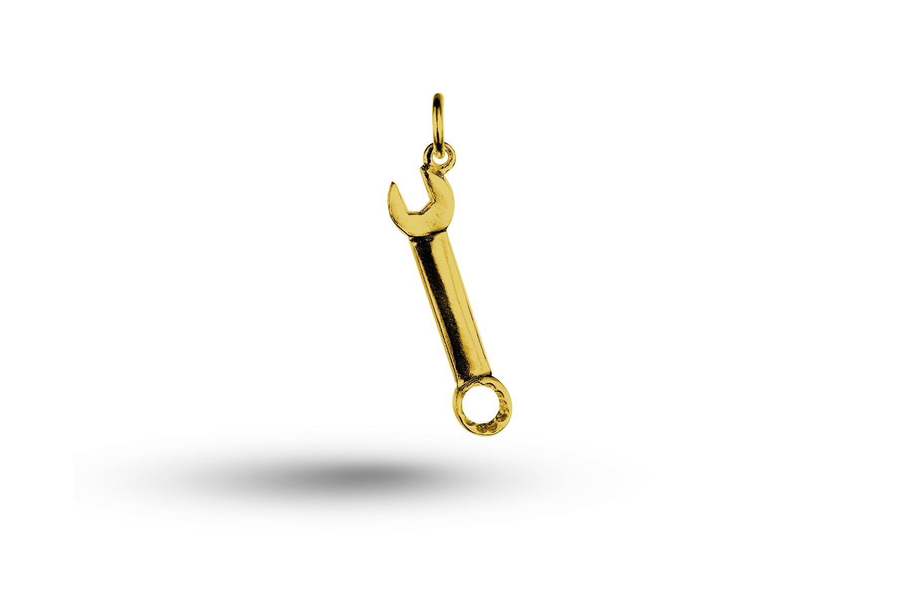 Yellow gold Ring Spanner charm.