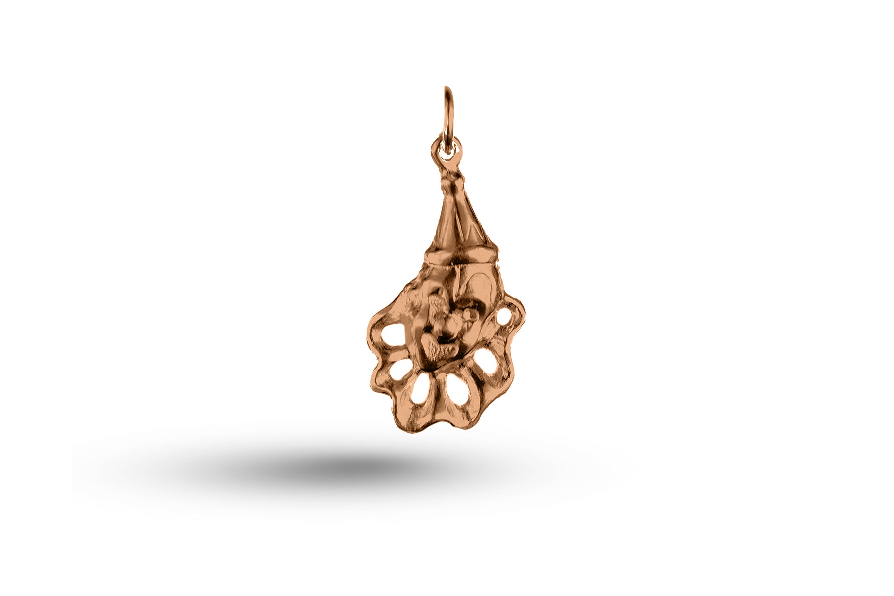 Rose gold Clown Head charm.