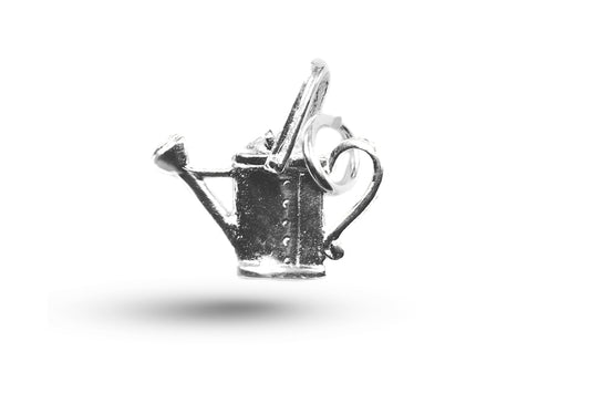 White gold Watering Can charm.