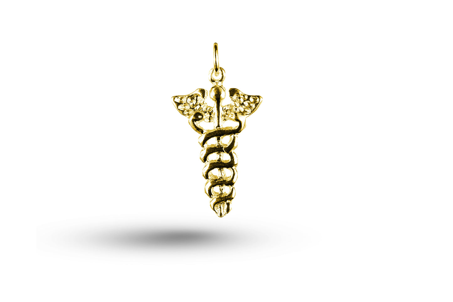 Yellow gold Medical Emblem charm.