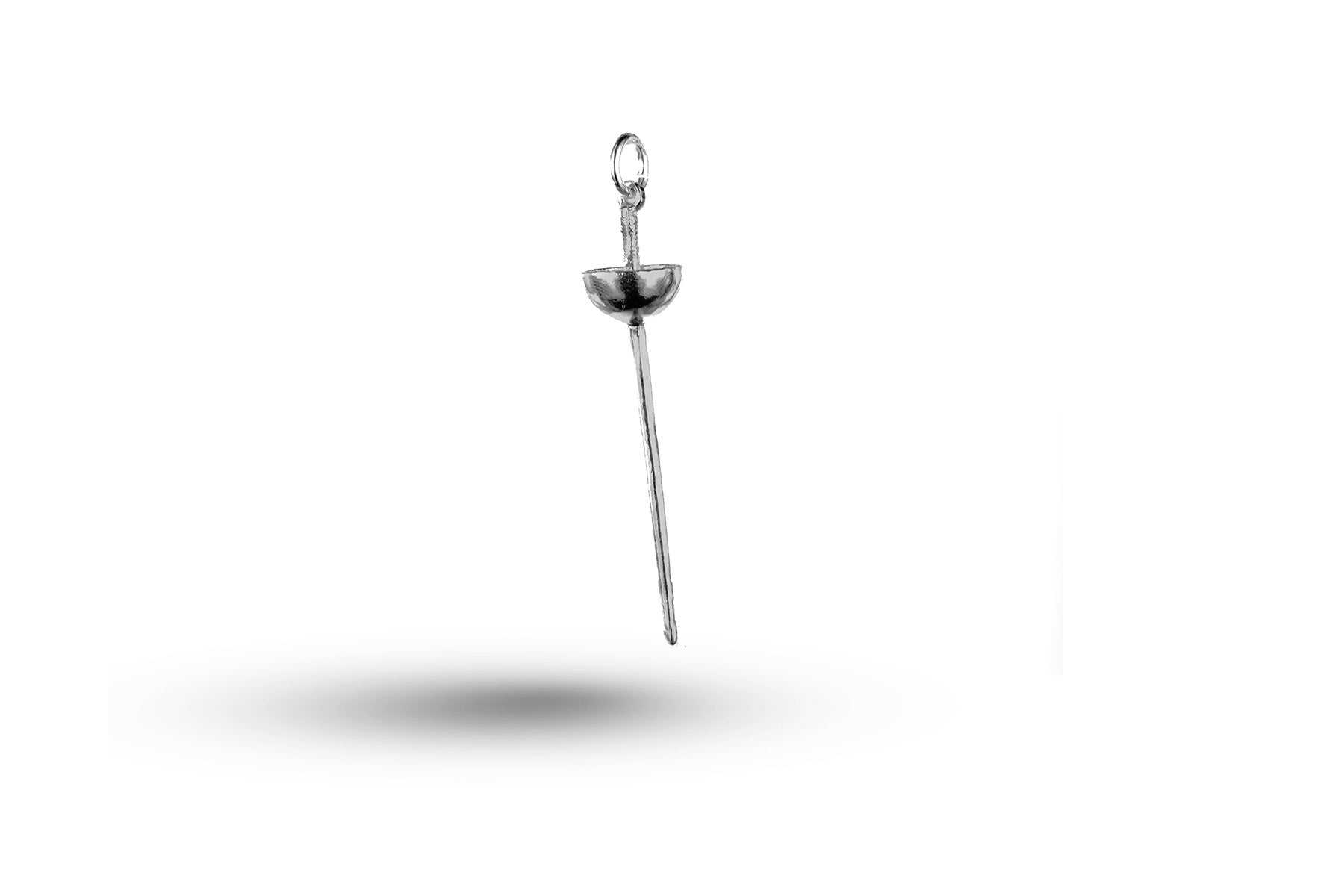 White gold Duelling Sword charm.
