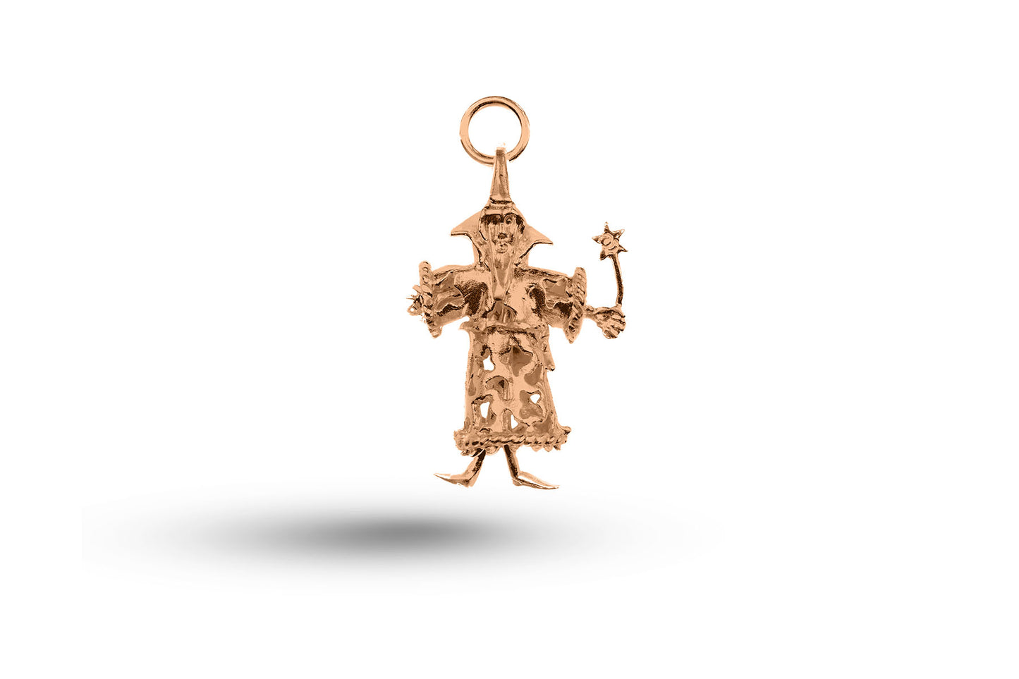 Rose gold Wizard charm.