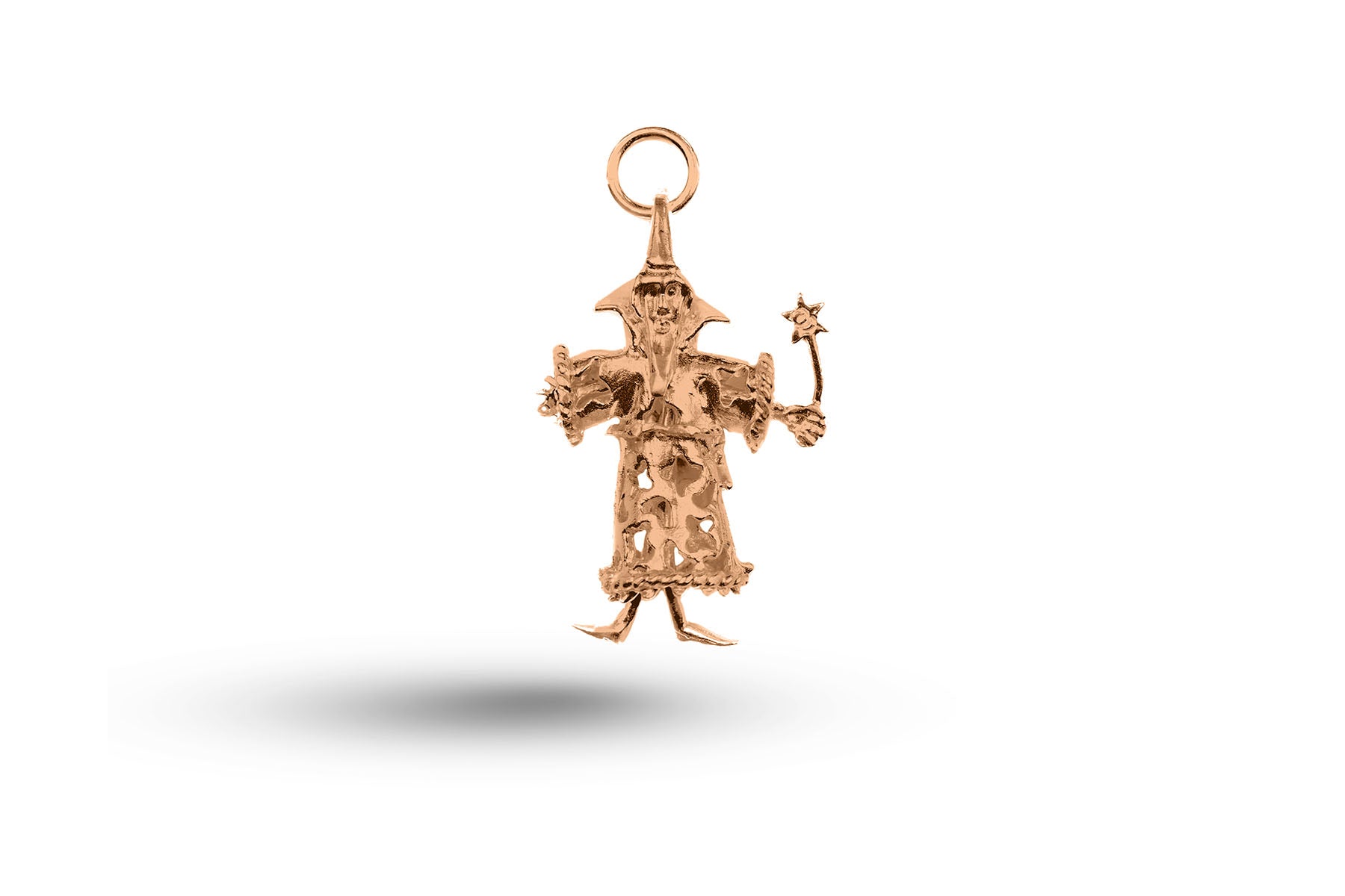 Rose gold Wizard charm.