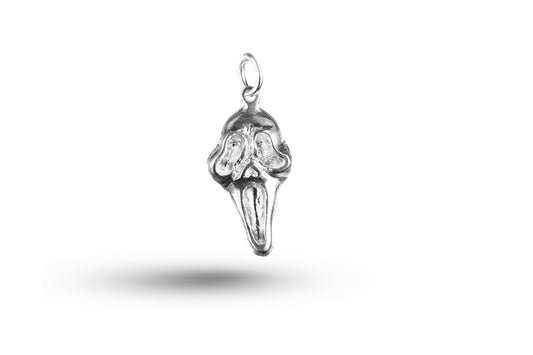 White gold The Scream Mask charm.