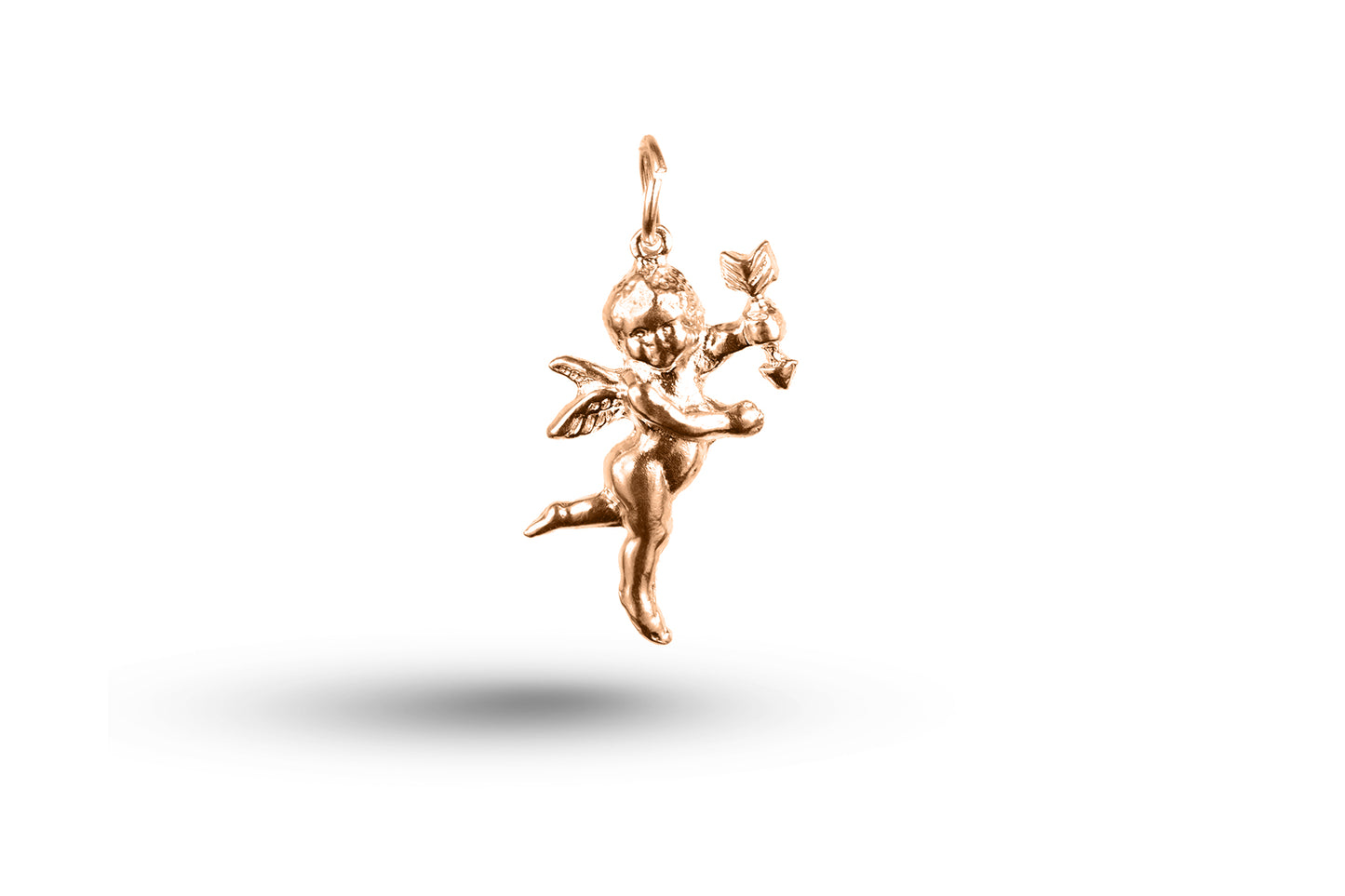 Rose gold Cupid with Arrow charm.