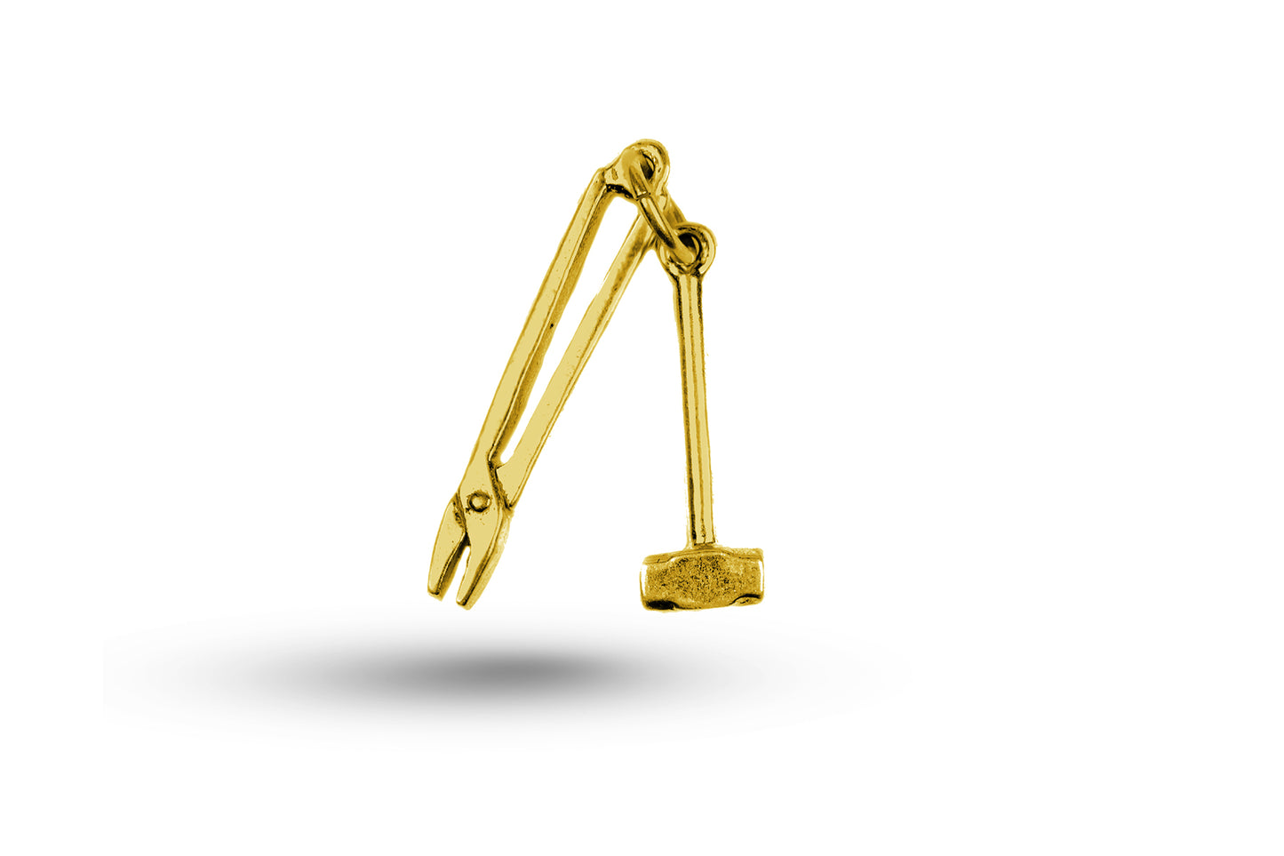 Yellow gold Hammer and Tongs charm.