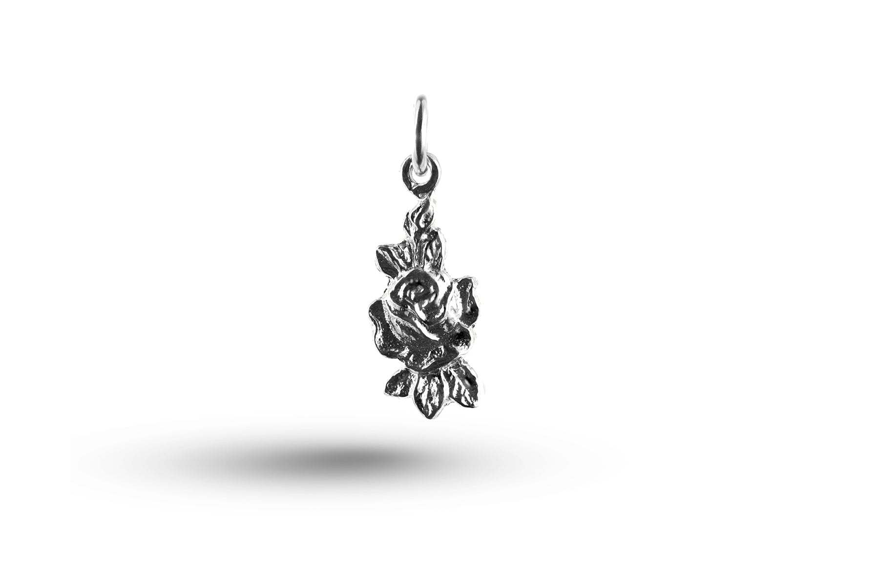 White gold Rosebud charm.